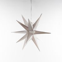 White 3D Star 35Cm / 10Led Warm White / 1,5M Transpar - Anna's Collection