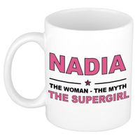 Nadia The woman, The myth the supergirl cadeau koffie mok / thee beker 300 ml - thumbnail