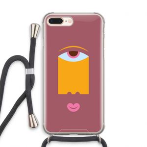 Mono V: iPhone 7 PLUS Transparant Hoesje met koord