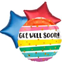 Ballonboeket Get well soon! (dots)