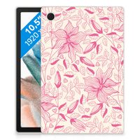 Samsung Galaxy Tab A8 2021/2022 Siliconen Hoesje Pink Flowers - thumbnail