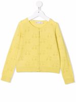 Bonpoint cardigan en cachemire à cerises en jacquard - Jaune