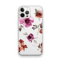 Geschilderde bloemen: iPhone 12 Pro Max Transparant Hoesje