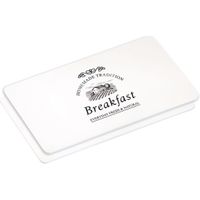 2x Ontbijtbordjes/ontbijtplankjes set Breakfast print 14 x 24 cm