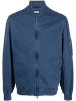 Brunello Cucinelli veste bomber à fermeture zippée - Bleu