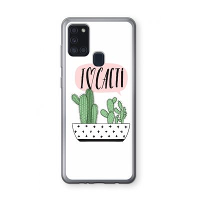 I love cacti: Samsung Galaxy A21s Transparant Hoesje