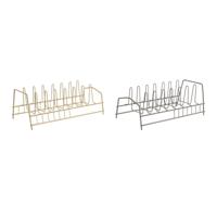 Afdruiprek voor Keukengootsteen Home ESPRIT Beige Grijs 35 x 18 x 10 cm (2 Stuks)