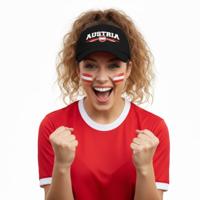 Oostenrijk supporters set - baseballcap zwart - met vlag schminkstift - volwassenen - landen