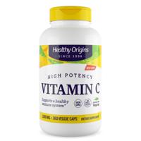 Vitamin C 1000 mg (Non-GMO L-Ascorbic Acid) 360 Vcaps - Healthy Origins
