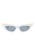 VALENTINO GARAVANI EYEWEAR lunettes de soleil à monture papillon - Blanc