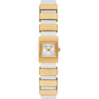 Horlogeband Michael Kors MK4899 Leder Wit 14mm