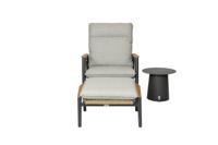 Qopps loungestoel met voetenbank en Okios koffietafel