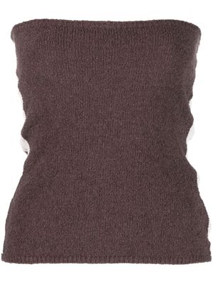 Woolrich haut en maille à design sans bretelles - Marron