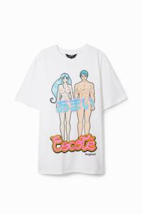 Loose fit katoenen T-shirt - WHITE - S