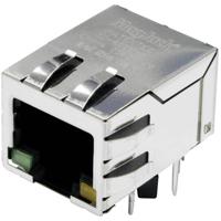 BEL Stewart Connectors MagJack Gigabit Ethernet 8 transformator met LEDs Tab down Bus, inbouw horizontaal Gigabit Ethernet Aantal polen: 8P8C Vernikkeld,