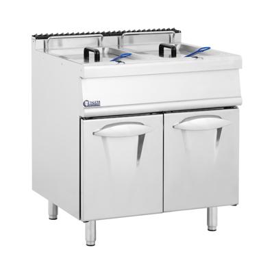 Dubbele frituurpan - 30 kW - 120 - 200 °C - propaan/LPG/aardgas - onderkast - Royal Catering