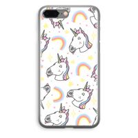 Rainbow Unicorn: iPhone 8 Plus Transparant Hoesje