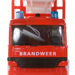 Speelgoed brandweerwagen met ladder 15 cm   -