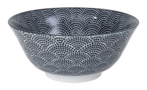 Keramische Kom Nippon Black - Tokyo Design Studio - Stippen - 500ml 15.2x6.7cm