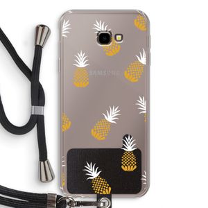 Ananasjes: Samsung Galaxy J4 Plus Transparant Hoesje met koord