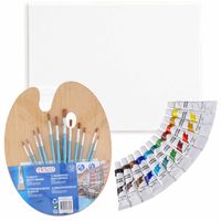 Complete hobby schilderij maken verf set met canvas schildersdoek - thumbnail