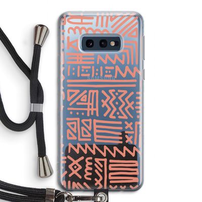 Marrakech Pink: Samsung Galaxy S10e Transparant Hoesje met koord