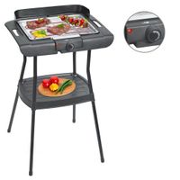 Clatronic BQS3508 Staande grill Elektrisch Met voet, Met windbescherming Zwart - thumbnail