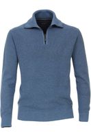 Casa Moda Half-Zip Sweater blauw, Motief