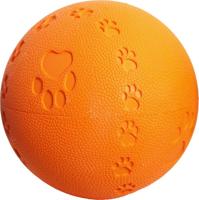Rubberen bal pawprint met geluid 9.5 cm - Gebr de boon
