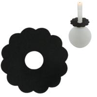 Stjernsund kaarsenring loua bloem zwart mat 9,3 cm | 48 stuks