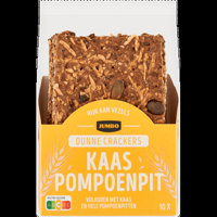 Jumbo Dunne Crackers Kaas & Pompoenpitten 10 Stuks