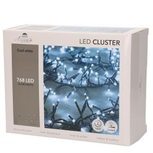 Clusterverlichting helder wit buiten 768 lampjes met timer kerstverlichting   -