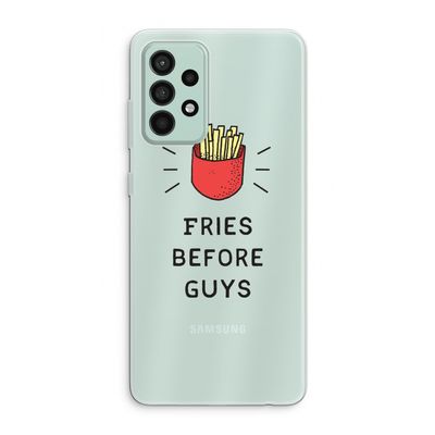 Fries before guys: Samsung Galaxy A52s 5G Transparant Hoesje