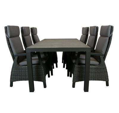 Qopps Levas tuintafel 220 met Darwin verstelbare tuinstoel