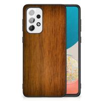 Samsung Galaxy A73 Houten Print Telefoonhoesje Donker Hout