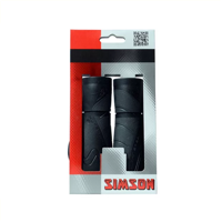 Simson handvatten ergonomics zwart-antraciet - ergonomische peddelvorm, optimale drukverdeling, extra steun, geschikt voor fietsen met/ zonder gripshift versnelling # #handvatten #ergonomics #zwart-antraciet