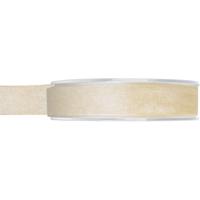 Organza sierlint - creme wit - 15 mm x 20 meter - Hobby decoratie lint - Cadeaulint