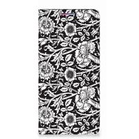 Motorola Moto G60s Smart Cover Black Flowers