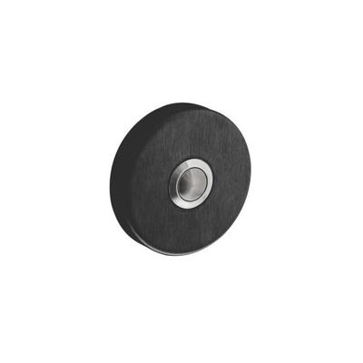 Intersteel Deurbel rond verdekt ø53x10 mat zwart met rvs