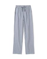 HEMA Herenpyjamabroek flanel ruiten donkerblauw (donkerblauw)