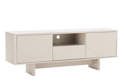 TV-meubel SAVOY 150cm 3D met wit marmeren keramisch blad - 47798