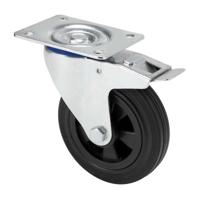 Rueda Ruedas Alex Zwart Rubber Poliamix Ø 12,5 cm 110 kg draaibaar