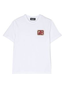 DSQUARED2 KIDS t-shirt à patch logo - Blanc