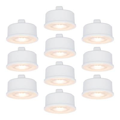 10x LED Module - Dimbaar - 3.8W 270lm - 2700K warm wit - Vervangt 50 Watt - GU10 fitting - Plat - Universele fitting