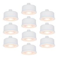10x LED Module - Dimbaar - 3.8W 270lm - 2700K warm wit - Vervangt 50 Watt - GU10 fitting - Plat - Universele fitting