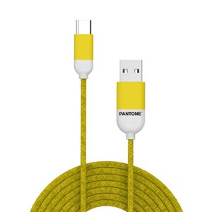 Celly - USB-Kabel Type-C, 1,5 meter, Geel - Rubber - Celly Pantone