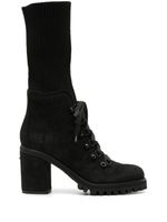 Le Silla St. Moritz 90mm suede boots - Noir - thumbnail