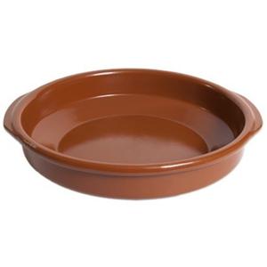 Tapas ovenschaal/serveerschaal - rond - Spaans terracotta/aardewerk - D30 x H7 cm