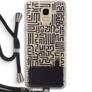 Moroccan Print: Samsung Galaxy J6 (2018) Transparant Hoesje met koord