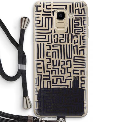 Moroccan Print: Samsung Galaxy J6 (2018) Transparant Hoesje met koord